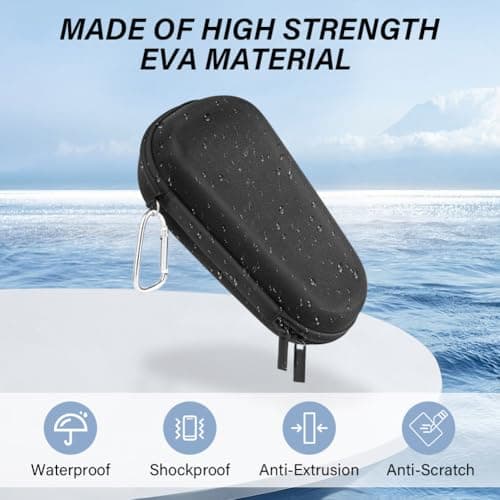 AOGOE Braun Series Electric Shaver Travel Bag 3 Series 5 Series 6 Series 7 Series 8 Series 9 Portable Electric Shaving Case EVA Hard Travel Bag Black — view 4
