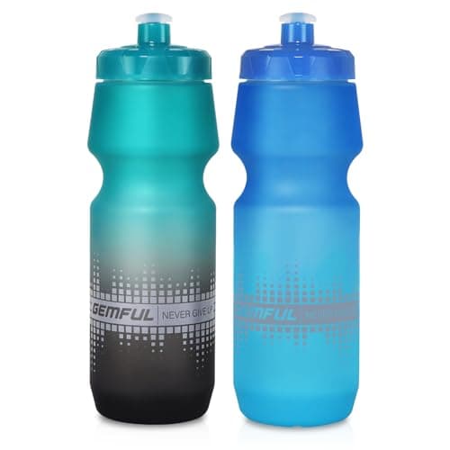 GEMFUL 2-Pack Sport Water Bottles 750ml, Leak-Proof BPA-Free
