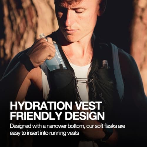 SWIFTER 2x Soft Flask 500ml | Collapsible Running Water Bottle | Handheld or in Vest | Leakproof | Trail Hydration Flask | Soft Water Bottle for Marathon, Hiking — view 4
