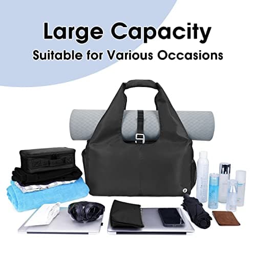 Sportsnew Yoga Mat bag, Gym Bag with Shoes Compartment and Wet Pocket, Yoga Tote Bag with Adjustable Strap for Daily Travel Pilates Office — view 5