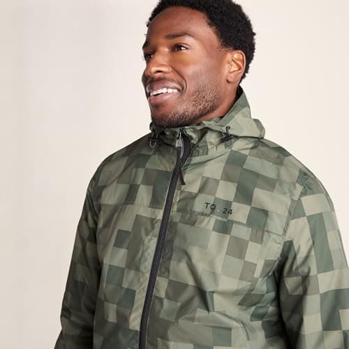 TOG24 Craven Mens Windproof Breathable Waterproof Jacket, Packaway Hood Zip — view 3