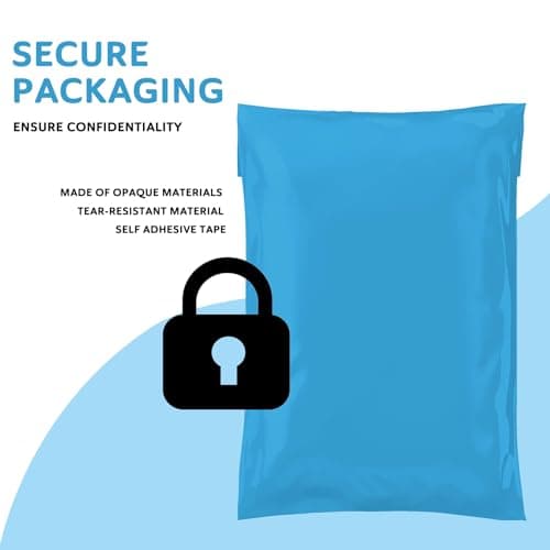 Straame 60x Blue Opaque Postage Bags, Mixed Size Self Seal Mailers, 4 Sizes — view 4
