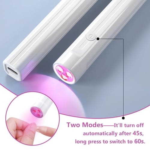 Mini UV LED Nail Lamp for Gel Nails, Handheld Curing Lamp for Gel Polish Rechargeable Portable Nail Dryer with USB Plug, Quick Dry for Nail Glue & Stickers – Travel Manicure Salon DIY at Home — view 3
