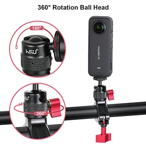 HSU Motorcycle Bike Handlebar Mount for GoPro Insta 360 Osmo Action Cameras — view 5