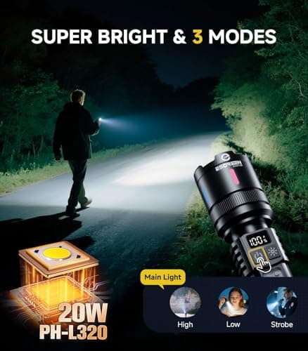 Esgreen 2 Pack Rechargeable Torches LED High Lumens 500000 Long Lasting 12H — view 2