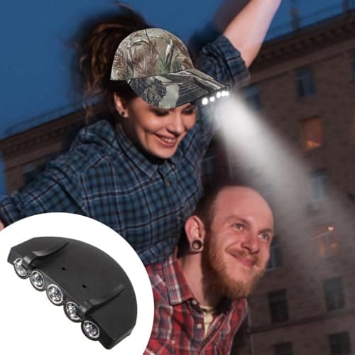 LED Hat Light - ABS, 3.3x1.9x0.9in 5-LED Portable Flashlight | Waterproof — view 4