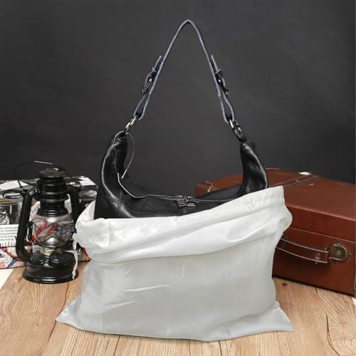Scettar 3 Pieces White Dust Bags for Handbags, Satin Bag Storage for Handbags for Bag Storage, Soft Dust Cover Handbag Dust Bags 45 * 50cm for Bags/Shoes/Clothes — view 3