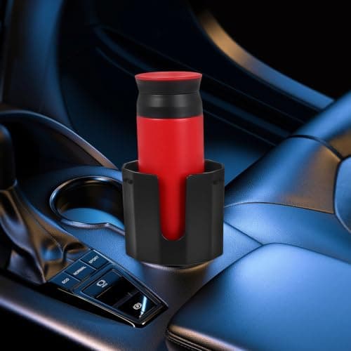 YARNOW Car Cup Holder Expander with Adjustable Base for Large Water Bottles and Travel Mugs Automotive Cup Holder Adapter Compatible with Flasks and Oversized Drinks for Safe Driving — view 5