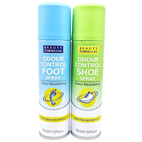 Beauty Formulas Odour Control Shoe Spray & Foot Spray, 150ml Cans. Antibacterial & Anti-fungal