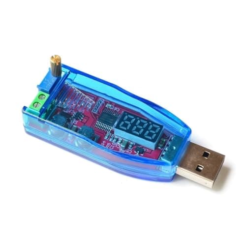 Iegefirm DC-DC 5V to 3.3V 9V 12V 24V USB Step UP/Down Power Supply Module Adjustable Boost Buck Converter Out DC 1.0V-24V Red — view 4
