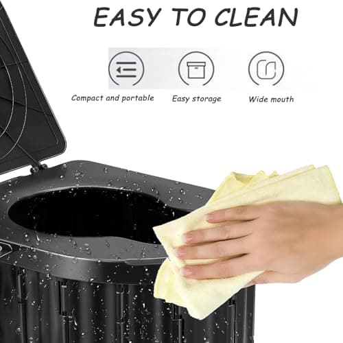 Collapsible Portable Toilet – 5-in-1 Outdoor Camping Toilet for Car, SUV, Campervan, Boat & Fishing – Lightweight Foldable Loo with Bucket for Travel, Hiking & Emergency — view 3