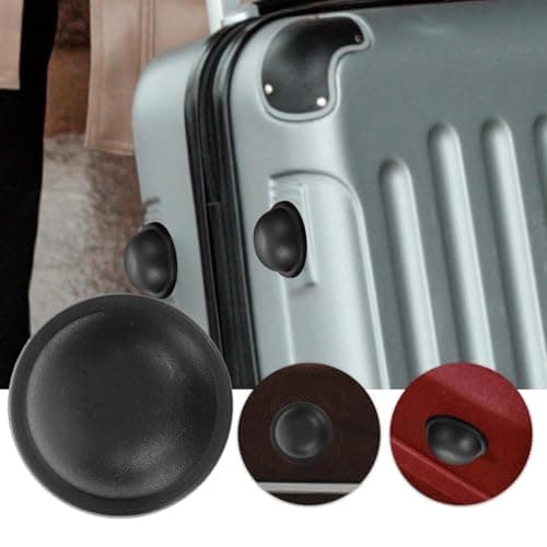 OFFIGAM DIY Accessories 4pcs Black Round Plastic Bag Feet for Backpack Trolley Base and Suitcase Repair — view 4
