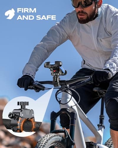 CIRYCASE Bike Phone Holder with [Heavy-Duty Clamp], Motorbike Phone Holder — view 3