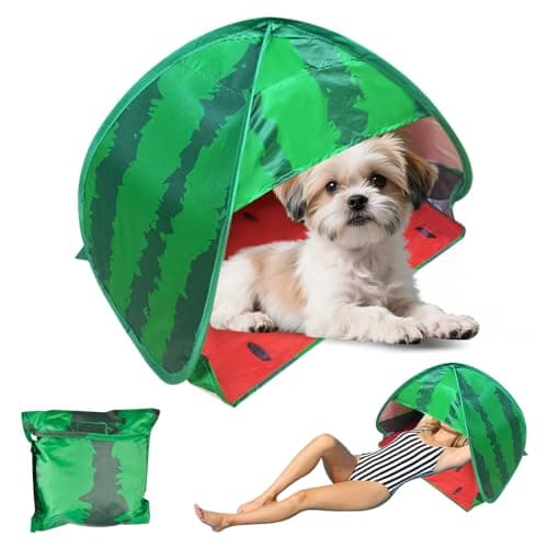 RNPKZ Pop Up Beach Tent, Mini Sun Shade Tent with Zipper Pocket & Storage Bag, Portable Sun Shelter, Pop Up Tent, Pop Up Beach Shelter for Face & Head UV Protection, for Adult, Kid & Pets(Watermelon)