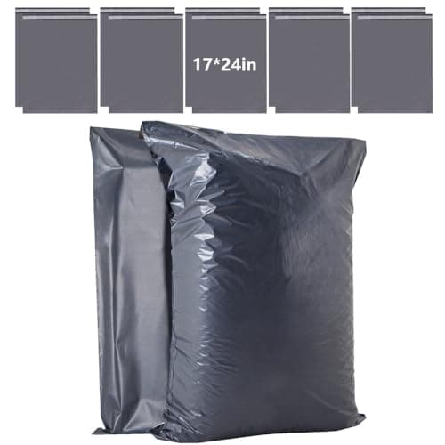 10 Large Self-Seal Postage Bags - 17 x 24" Parcel Bags for Clothes & Shipping, Tamper-Proof