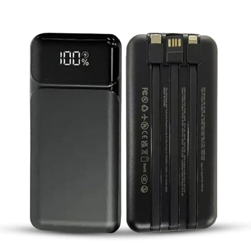 10000mAh Power Bank, Fast Charging Portable Charger with LCD