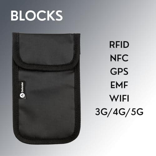 Defender Signal Blocker 2 Pack - RFID Faraday Pouch - Police Accredited Car Key Security Case - Phone Case Signal Blocking Device - Faraday Bag for Car Keys Mobile Phone Credit Cards — view 4