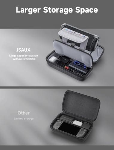 JSAUX Carrying Case for Steam Deck/ROG Ally, Hard Shell Travel Case — view 3