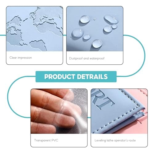SJDOFU 4-Pack Unisex Passport Holder, PU Leather Travel Wallet — view 3