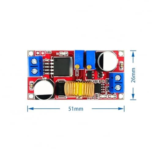 JZK 2Pcs XL4015 Max 5A DCto DC Adjustable Buck Converter 4-38V to 1.25-36V, High power LED constant current driver module, XL4015E1 DC Step Down Power Supply Voltage Regulator Module — view 3