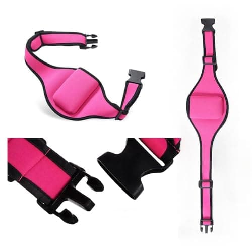 Naisfei 2 Pack Adjustable Microphone Belt, Microphone Holder, Bum Bag Carrying Strap for Wireless Vertical Mic Transmitter, for Fitness Teacher, Running Belt Bag, Speaker, Black and pink, standard — view 3