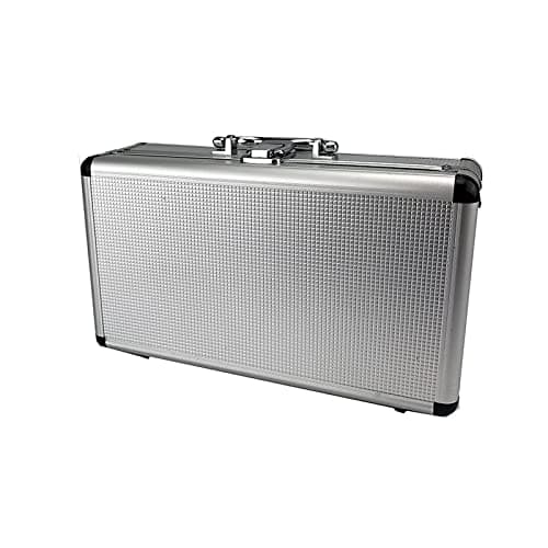 Aluminum Toolbox Portable Instrument Box Storage Case Suitcase Travel Luggage Organizer Lining Silver — view 5