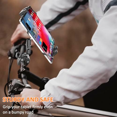 Motorcycle Bike Tablet Holder, Bicycle Boat Stroller Gym Treadmill Mount — view 2