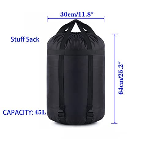 MOOCY Compression Stuff Sack, 12L/45L Sleeping Bag Cover Sack Sleeping Bags Storage Stuff Sack Organizer - Great Sleeping Bags Clothes Camping Hiking Backpacking — view 2