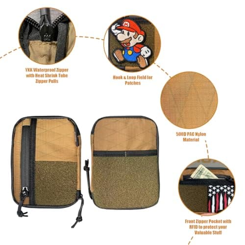 ROARING FIRE Brigos EDC Pouch, RFID Blocking, 3 Zippered & 5 Slip Pockets — view 5