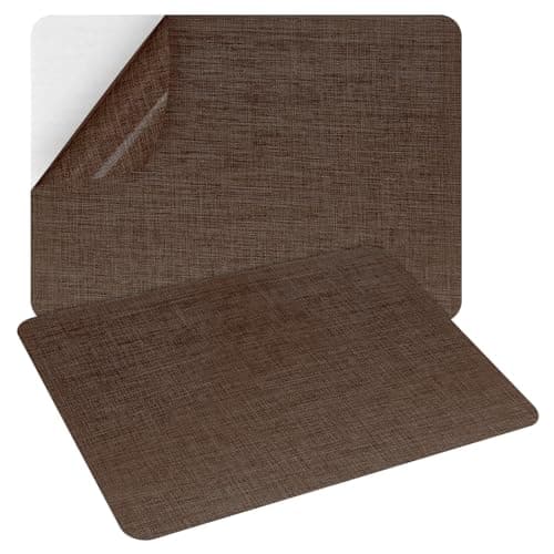 2 Pcs Fabric Repair Patch, Self-Adhesive Canvas Repair Patch 11x8 inch Waterproof Fabric Patches Linen Canvas Repair Kit for Sofas, Tents, Furniture, Awnings, Car Seats (Dark Brown)