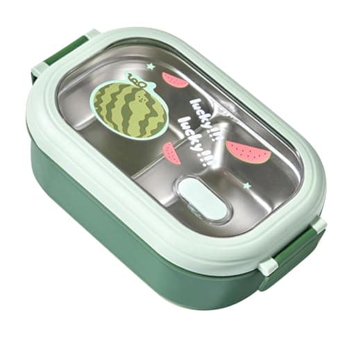 Eminchu Stainless Steel Divided Lunch Box for Boys and Girls