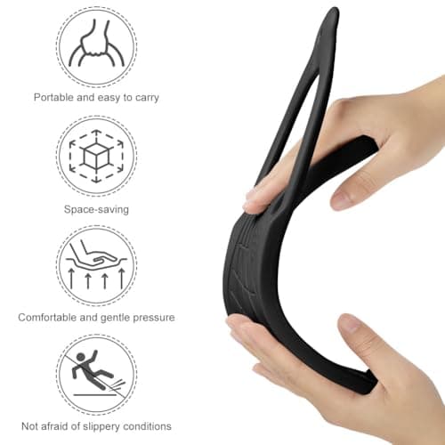Aomig Foldable Flip Flops Womens Lightweight Travel Thong Slippers Portable Folding Slides Sandal Non Slip Thong Sandals Spa Yoga Open Toes Slippers Quick Drying Shower Shoes Flip Flops(Pink-7.5-8 UK) — view 4