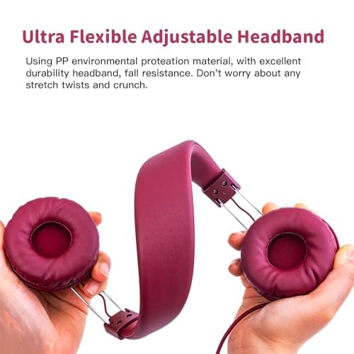 Olyre Foldable Kids Wired Headphones with Mic, Headset for Boys & Girls — view 4
