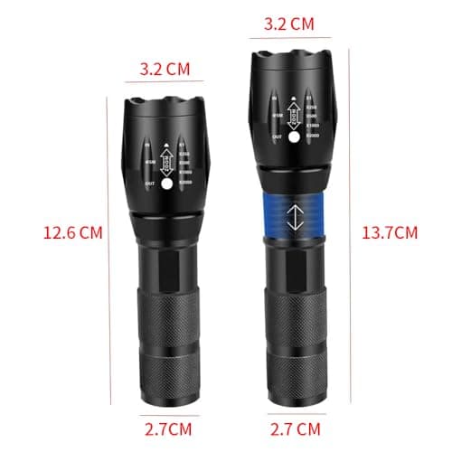 YZYOE Rechargeable Red Light Flashlight，Tactical Flashlights， 2 in 1 White Lights and LED Red Hunting Light，2 Modes, Coon Hunting Lights， Detector,Night Observation, Astronomy, Aviation. — view 6
