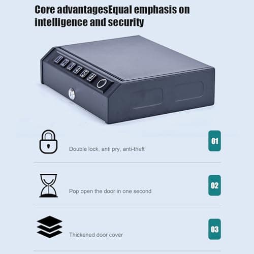 SEAFRONT Biometric Safe Box, Fingerprint Password Lock Storage (K2-1) — view 6