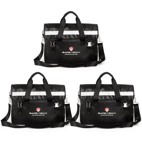 3 Pack SAFE-TECH Fireproof Document Safe Bag, 16.4 Inch Messenger Bags