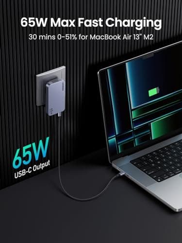 UGREEN 65W USB C Charger Nexode Pro 2C1A Travel Charger with UK/EU/US Plug with Retractable USB C to USB C Cable 100W 1M, Charging Kit for MacBook Pro/Air, iPhone 17/16, iPad Pro, Galaxy S26/S25 — view 4