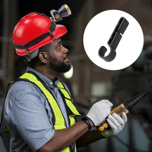 12 Pcs Hard Hat Light Clip Hard Hat Headlamp Accessory LED Light Helmet Clips for Headlamp Headlamp Hook Easily Mount Headlamp on Narrow Helmet Anti-Slip Stable Helmet Light Clips for Headlamp — view 6