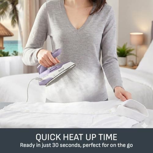 Tefal First Class, Steam Iron, Travel-Ready Foldable Format, Compact, Lightweight, Fast Heat-Up, DB1612G0 — view 3