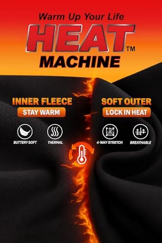 Heat Machine™ Ladies 2 Pack Thermal Leggings – 300 Denier Fleece Lined Opaque Winter Warm Cosy Stretch Pants (UK, Alpha, M, L, Regular, Regular, Burgundy) — view 3