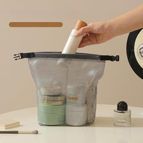 Travel Makeup Bag Large Opening for Organised Storage(Black) — view 6