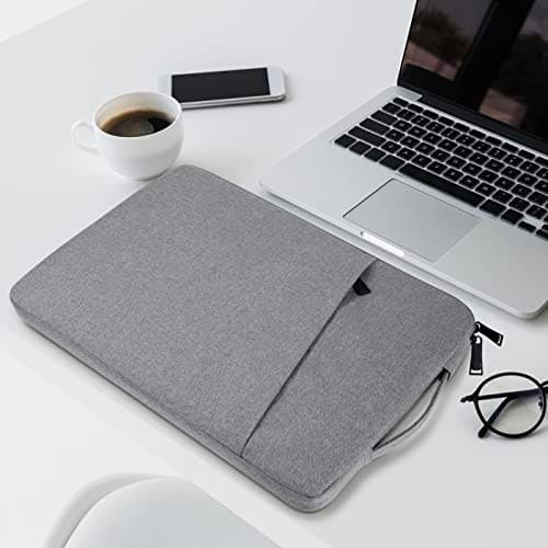 Chelory 15.6 Inch Laptop Sleeve for 16 Inch MacBook Pro Max 2019-2026, 15.6 Inch Laptop Notebook Bag Computer Ultrabook Chromebook Shockproof Water Resistant Protective Case Cover with Handle, Gray — view 6