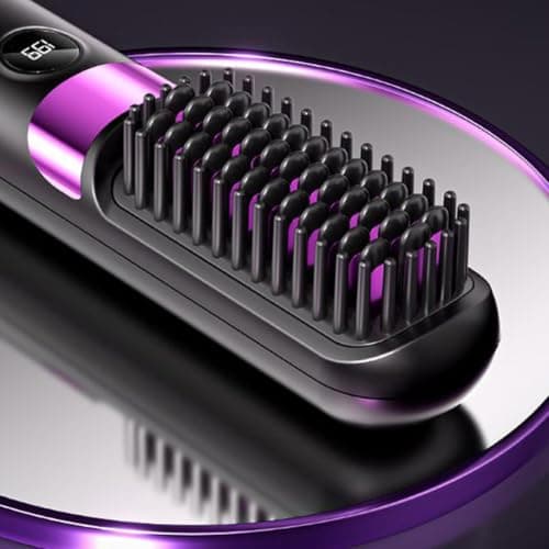 Hair Straightener Comb 4 Temp Adjustable Quick Styling Comb — view 5