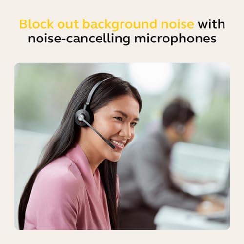 Jabra Engage 55 Mono Wireless Headset with Link 400 USB-A DECT Adapter - Noise-Cancelling Microphone, Extensive Range, Hearing Protection - MS Teams certified, works with all other platforms - Black — view 3