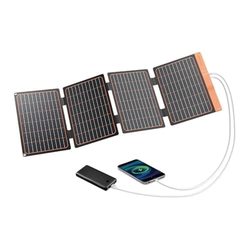 FlexSolar 40W Solar Panel, Foldable Solar Charger USB C/A for Camping etc.