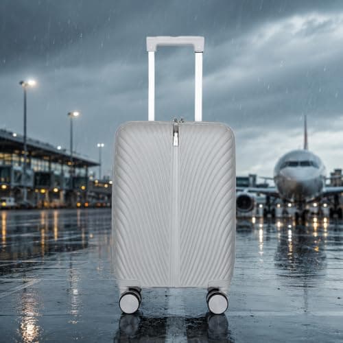 Fly Kite Luggage Carry On Cabin Suitcase 50 x 33 x 19 cm, 18 inch - 100% Polypropylene Hard Shell Aluminium Trolley Handle Real TSA Secure Lock 3 Digit 360° Smooth Detachable Wheels Light Grey — view 2
