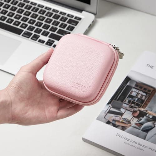 Linpr Portable Charger Case, Tech Electronic Organizer Bag, Pink,M — view 6