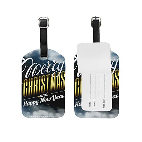 MONTOJ Night Sky New Year Pattern Travel Luggage tag Luggage Bag Tags