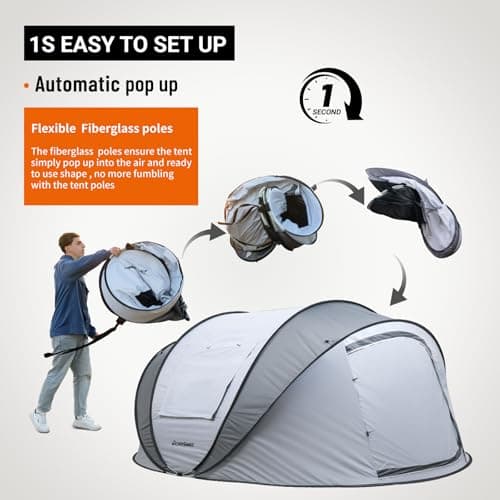 EchoSmile 2/4/6 Person Easy Pop Up Tent, Instant Family Tents for Camping — view 5