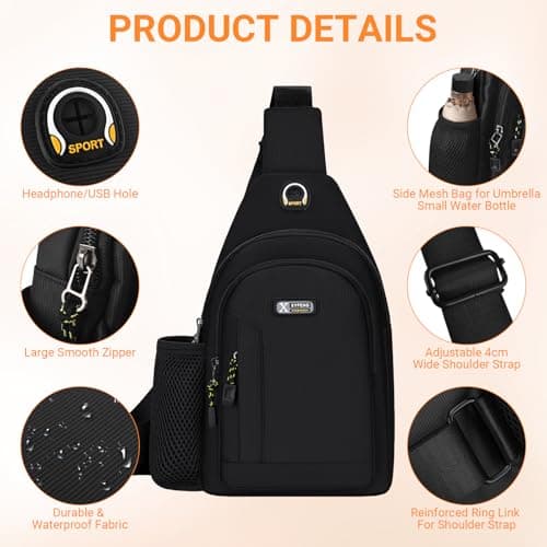 LAILAILE Man Bags for Men Crossbody – Waterproof Anti Theft — view 4
